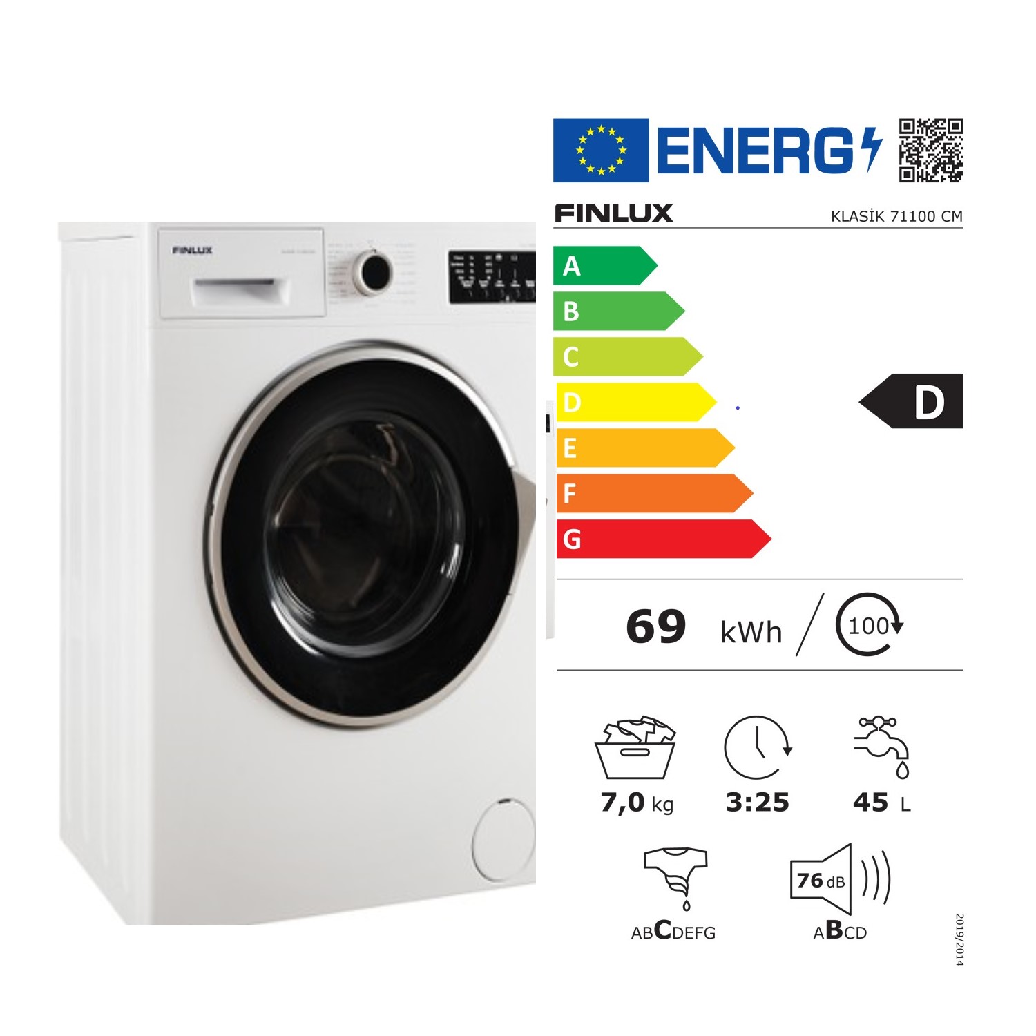 fınlux 71101CM 7 KG ÇAMAŞIR MAKİNESİ 8698902681520