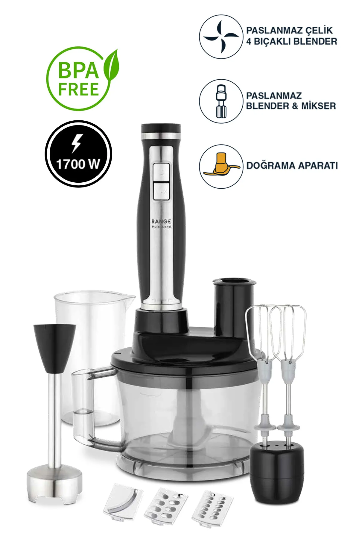 range multı blender set siyah 8286511903654