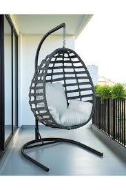 rattan salıncak gri tek kişilik